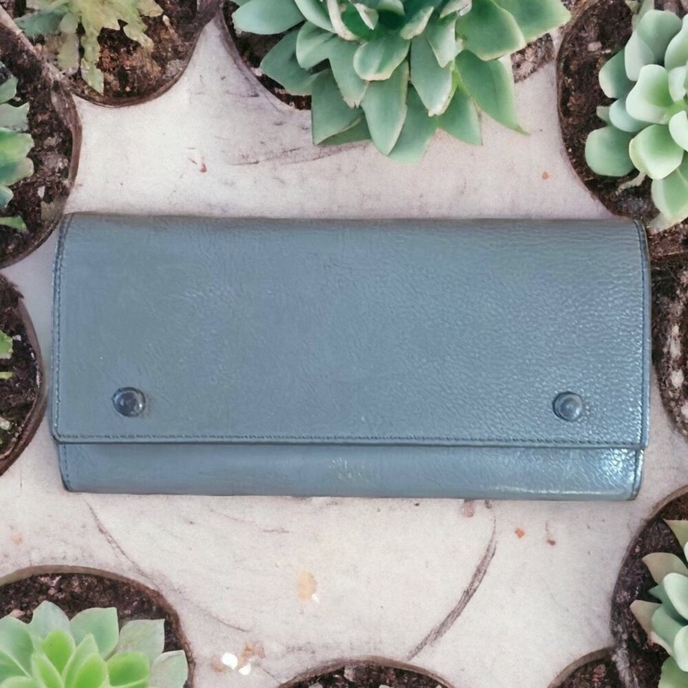 Celine Large Flap Multifunction gray taupe wallet